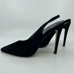 Mimosa Black Suede Heels Size 37/6.5
